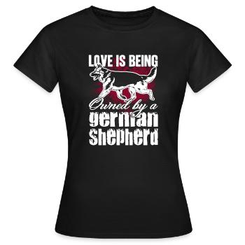 Berger allemand administré par berger allemand - T-shirt Femme - noir - Devant - AI Model Female 172 dark (172cm)