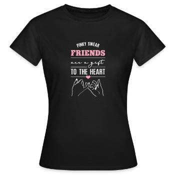 Pinky Swear ami ami BFF - T-shirt Femme - noir - Devant - AI Model Female 172 dark (172cm)