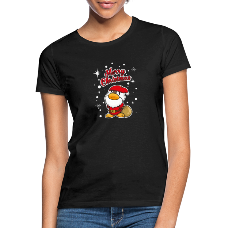 Ente als Weihnachtsmann mit Merry Christmas - Frauen T-Shirt
