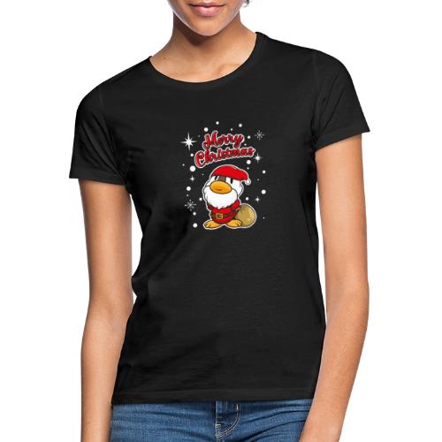 Ente als Weihnachtsmann mit Merry Christmas - Frauen T-Shirt