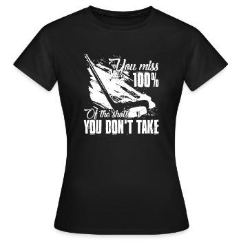 Hockey Hockey drôle - T-shirt Femme - noir - Devant - AI Model Female 172 dark (172cm)