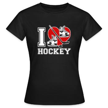 Hockey J'aime le hockey - T-shirt Femme - noir - Devant - AI Model Female 172 dark (172cm)