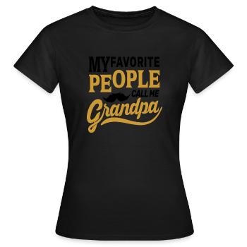 Grand-père - grand-père - T-shirt Femme - noir - Devant - AI Model Female 172 dark (172cm)