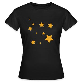 Étoiles étoiles - T-shirt Femme - noir - Devant - AI Model Female 172 dark (172cm)
