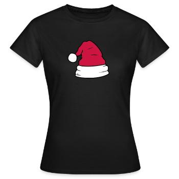 Santa hat - Women's T-Shirt - black - Front - AI Model Female 172 dark (172cm)