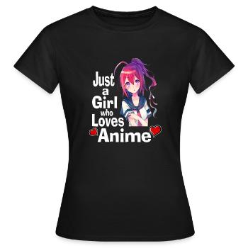 Chemise Manga Anime Teenage Girl - Juste une fille - T-shirt Femme - noir - Devant - AI Model Female 172 dark (172cm)