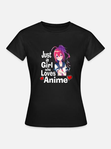 Teenage Girl Manga Anime Shirt - Just a girl - Women's T-Shirt - black