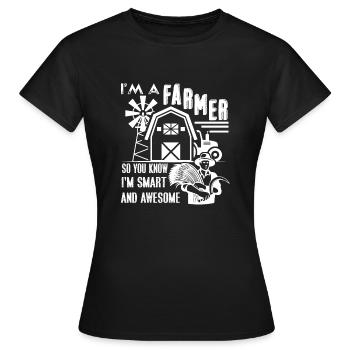 Bauer Ich bin ein großartiger Bauer - Frauen T-Shirt - Schwarz - Vorne - AI Model Female 172 dark (172cm)
