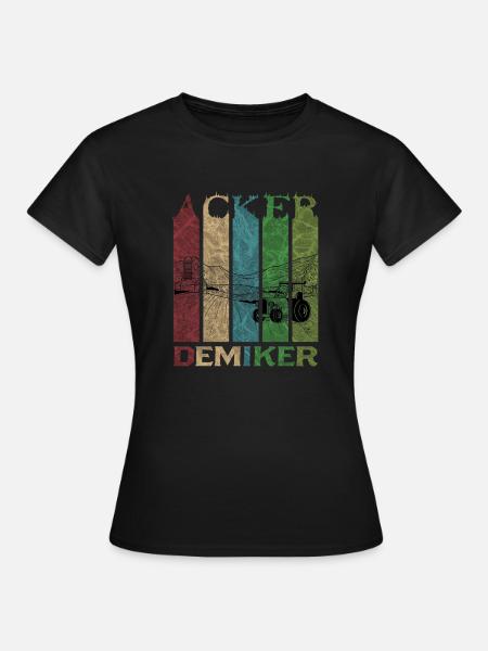 Vintage Retro Bauernkind Landwirt Ackerdemiker - Frauen T-Shirt - Schwarz