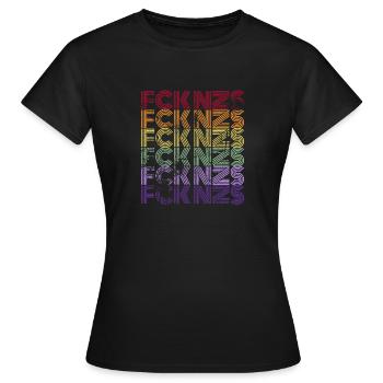 Contre les nazis - FCK AFD - Contre la droite - T-shirt Femme - noir - Devant - AI Model Female 172 dark (172cm)