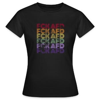 Contre les nazis - FCK AFD - Contre la droite - T-shirt Femme - noir - Devant - AI Model Female 172 dark (172cm)