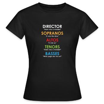Funny Choir Director Gifts Orchestra Soprano Alto - Frauen T-Shirt - Schwarz - Vorne - AI Model Female 172 dark (172cm)