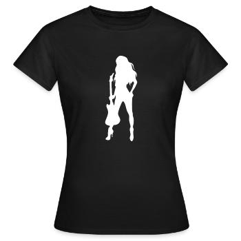 Conception de fille de rock chaud pour les fans de musique rock - T-shirt Femme - noir - Devant - AI Model Female 172 dark (172cm)