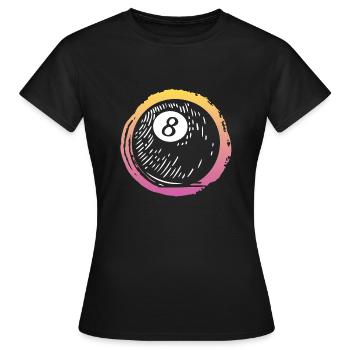 billard billard billard idée cadeau boule de billard que - T-shirt Femme - noir - Devant - AI Model Female 172 dark (172cm)