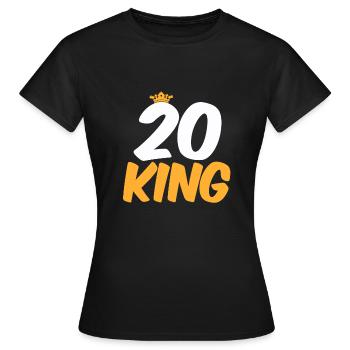20th birthday 20 year olds 20 years - Women's T-Shirt - black - Front - AI Model Female 172 dark (172cm)