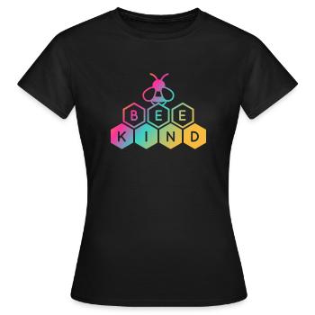 Soyez enfant, convivialité, diversité, humanité - T-shirt Femme - noir - Devant - AI Model Female 172 dark (172cm)