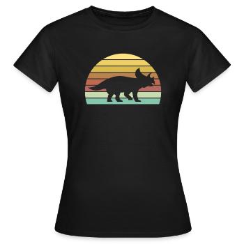 Tricératops - T-shirt Femme - noir - Devant - AI Model Female 172 dark (172cm)