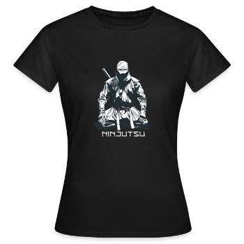 The martial art ninjutsu - Women's T-Shirt - black - Front - AI Model Female 172 dark (172cm)