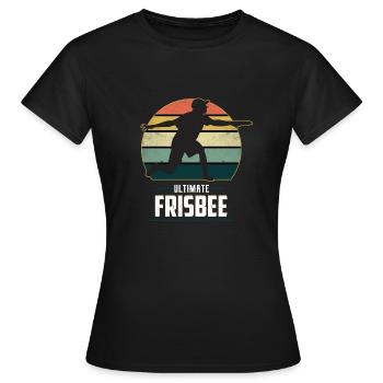 Frisbee - Women's T-Shirt - black - Front - AI Model Female 172 dark (172cm)