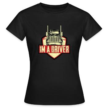 Truck Vater LKW Fahrer Spedition Lastwagen Laster - Frauen T-Shirt - Schwarz - Vorne - AI Model Female 172 dark (172cm)