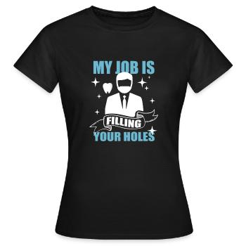 Dentiste médecine dentaire cadeau de remplissage des trous des dents - T-shirt Femme - noir - Devant - AI Model Female 172 dark (172cm)