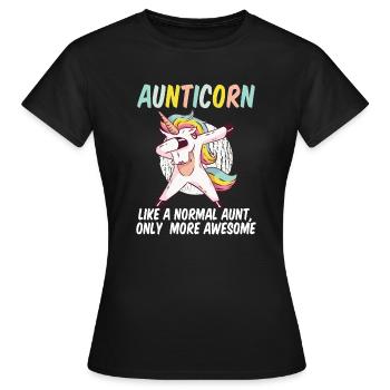 Aunticorn Like A Normal Aunt Only More Awesome - Women's T-Shirt - black - Front - AI Model Female 172 dark (172cm)