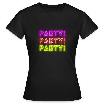 LA FÊTE ! LA FÊTE ! LA FÊTE ! - T-shirt Femme - noir - Devant - AI Model Female 172 dark (172cm)