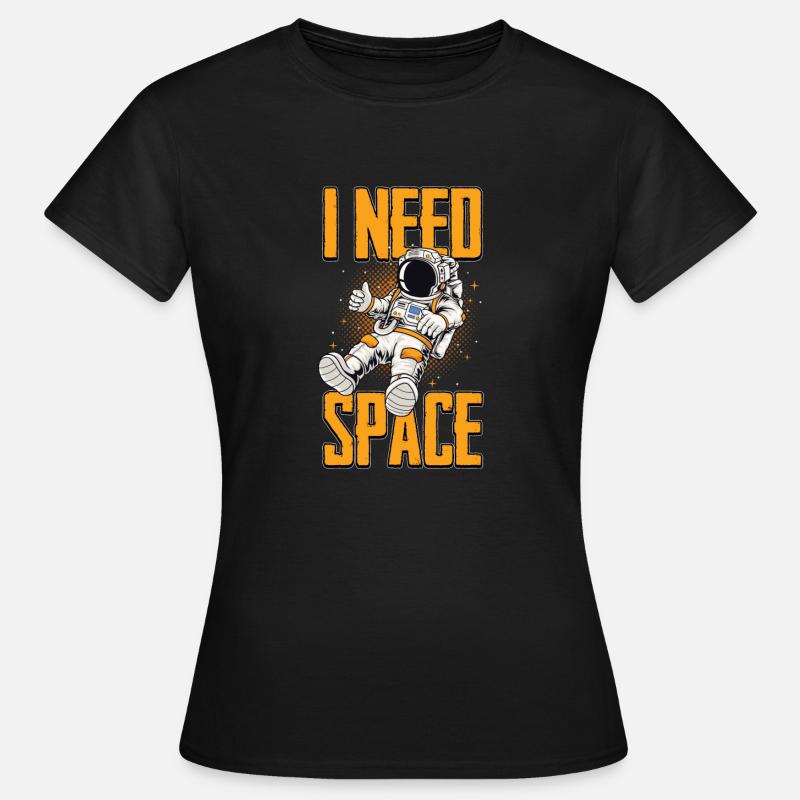 Astronaut Universe Outer Space Cosmos Milky Way - Women's T-Shirt - black
