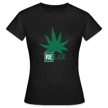 RELAX AND CHILL GESCHENK - Frauen T-Shirt - Schwarz - Vorne - AI Model Female 172 dark (172cm)