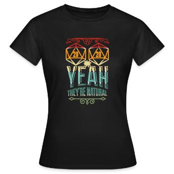 RPG Gamer Retro RPG Dice Dice D20 - T-shirt Femme - noir - Devant - AI Model Female 172 dark (172cm)
