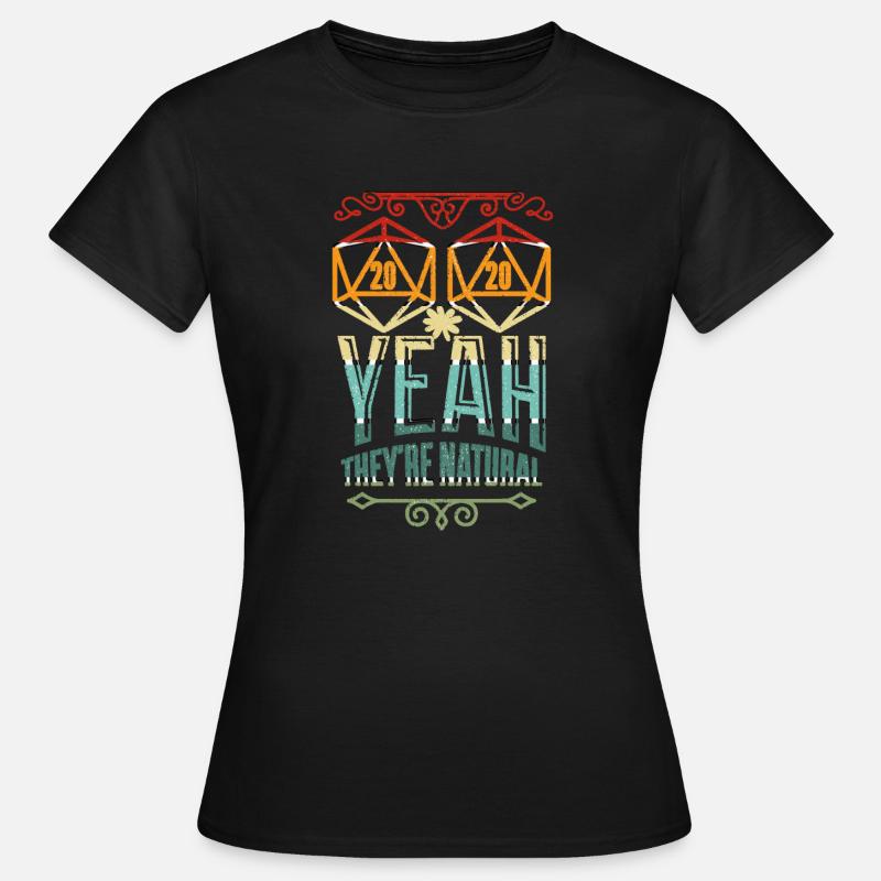 RPG Gamer Retro RPG Dice Dice D20 - Women's T-Shirt - black