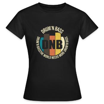 Drum N Bass Neurofunk - T-shirt Femme - noir - Devant - AI Model Female 172 dark (172cm)