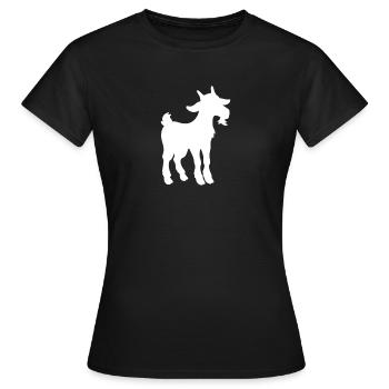 Chèvre bouc bouc dans l’ombre silhouette - T-shirt Femme - noir - Devant - AI Model Female 172 dark (172cm)