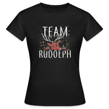 Équipe Rudolph - T-shirt Femme - noir - Devant - AI Model Female 172 dark (172cm)