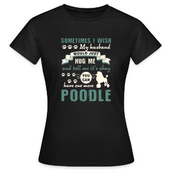 Caniche câlin mon caniche - T-shirt Femme - noir - Devant - AI Model Female 172 dark (172cm)