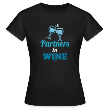 Partenaires dans le vin - T-shirt Femme - noir - Devant - AI Model Female 172 dark (172cm)