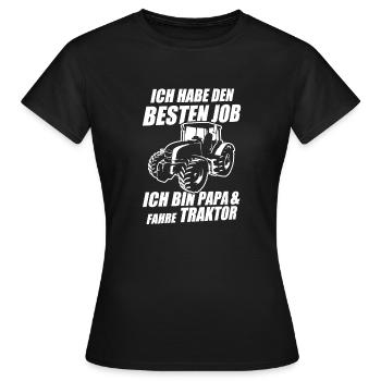 Traktor & Bauern Spruch Landwirt Geschenk - Frauen T-Shirt - Schwarz - Vorne - AI Model Female 172 dark (172cm)