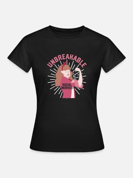 Unbreakable Social Worker - Frauen T-Shirt - Schwarz