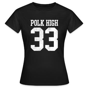 Polk 33 Highschool Baseball Team Tournament Game F - Women's T-Shirt - black - Front - AI Model Female 172 dark (172cm)