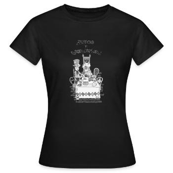 Alice im Wunderland - Frauen T-Shirt - Schwarz - Vorne - AI Model Female 172 dark (172cm)