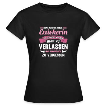 Kindergärtnerin Großartige Erzieherin Hortnerin - Frauen T-Shirt - Schwarz - Vorne - AI Model Female 172 dark (172cm)