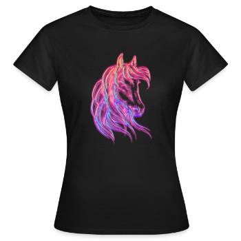 Beauty Pferdekopf schönes Motiv & Hingucker - Frauen T-Shirt - Schwarz - Vorne - AI Model Female 172 dark (172cm)