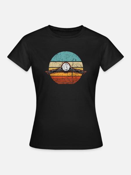 Roller Scooter Motorroller retro vintage - Frauen T-Shirt - Schwarz