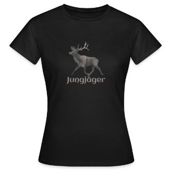 Deer - young hunter - Women's T-Shirt - black - Front - AI Model Female 172 dark (172cm)