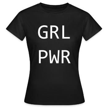 Girl power - Women's T-Shirt - black - Front - AI Model Female 172 dark (172cm)
