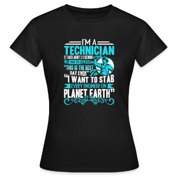 Technician I'm A Technician - Women's T-Shirt - black - Front - AI Model Female 172 dark (172cm)