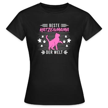 Best cat mom in the world - cat mom gift - Women's T-Shirt - black - Front - AI Model Female 172 dark (172cm)