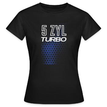 5 Zylinder Motor mit Turbo 5 Zylinder Fahrer - Frauen T-Shirt - Schwarz - Vorne - AI Model Female 172 dark (172cm)