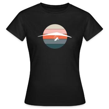 Drachenfliegen Drachenflieger Hängegleiter Retro - Frauen T-Shirt - Schwarz - Vorne - AI Model Female 172 dark (172cm)