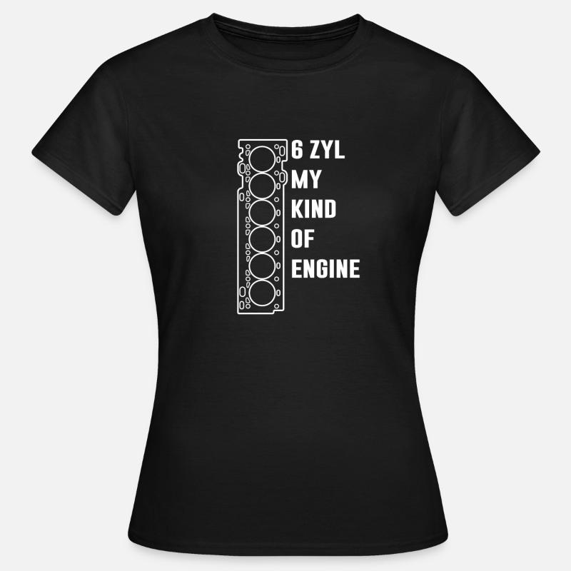 6 cylinder engine 6 cylinder driver - Women's T-Shirt - black